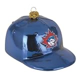 Pack of 2 MLB Toronto Blue Jays Blown Glass Hat Christmas Ornaments 4"