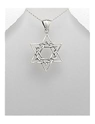 David Star Pendant Necklace In Sterling Silver