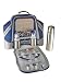 Outdoor Living : Super Deluxe Two Person Picnic Backpack in Two Tone Azur Blue