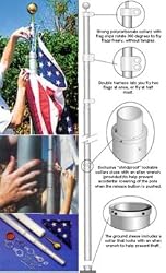 Flagpole - Telescoping Aluminum Silver 16 ft.