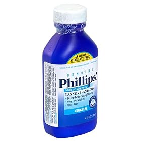 Phillips' Milk of Magnesia Laxative/Antacid, Liquid, Original, 4 fl oz (118 ml)