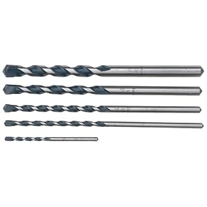 Bosch HCBG500 Blue Granite Hammer Drill Bit Carbide Tip Starter Set, 5-Piece