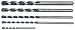 Bosch HCBG500 Blue Granite 5 Piece Hammer Drill Bit Carbide Tip Starter Set