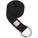 Gaiam Sol Premium Yoga Strap, Black, 8-Feet