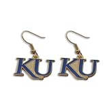 Kansas Jayhawks KU Dangle Logo Earring Set Ncaa Charm Gift