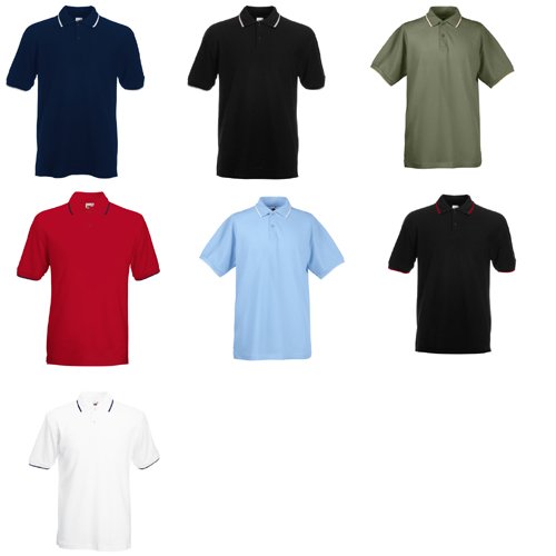 Produkt-Bild: Tipped Polo von Fruit of the Loom S M L XL XXL XXL verschiedene Farben
