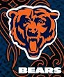 Chicago Bears 50"x60" Tattoo Style Royal Plush Raschel Throw Blanket - Football Sports Merchandise