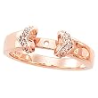 18K Rose Gold Diamond Engagement Ring Semimount - CENTER STONE NOT INCLUDED - 0.07 Ct.