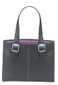 SOLO 15.4-Inch Vinyl Laptop Tote (Black/Magenta)