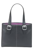 SOLO 15.4-Inch Vinyl Laptop Tote (Black/Magenta)