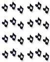 Music Note Shaped Edible Hard Sugar Decorations (24 pcs)