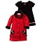 Blueberi Boulevard Baby Girls Infant Coat Flock Velvet Dress, Red, 24 Months