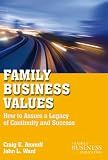 Family Business Values: How to Assure a Legacy of Continuity and Success (Family Business Leadership Series)