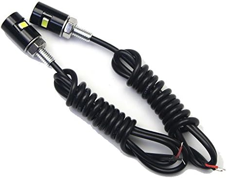 DRAA 2pc White LED Car, Motorcycle License Plate Screw Blot Light