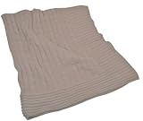 Elegant Baby Cable Blanket- Taupe