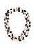 Classic Doublet Style Triple-strand Necklace with White Freshwater Pearls and Chocolate-brown Facete