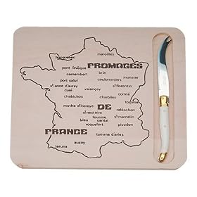 Laguiole Map of France cheese board and knife gift set by Laguiole