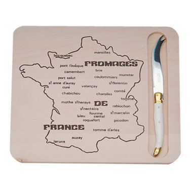 Laguiole Map of France cheese board and knife gift set