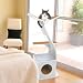 The Refined Feline Little Lotus Tower Cat Tree in White