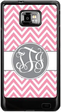 Hot Pink Chevron Zigzags & Gray Circle Monogram Initials Personalized Custom Best Plastic Case for LG G5 ,Black or White for Choice