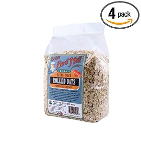 Bob's Red Mill Organic Oats Rolled Thick, 32-Ounce (Pack of 4)