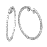 14K 2.05 CTW Diamond Inside-Out Hoop Earrings