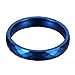 L-Ring 4MM Tungsten Band Ring Multi Faceted Rhombic Section Blue Plated Diamond,Size 4-11