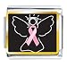 Angel Of Hope Pink Ribbon Italian Charms Bracelet Link