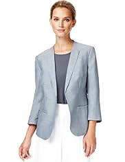 Autograph Linen Blend Textured Jacket