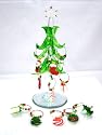 Crystal Christmas Tree with 12 Wine Charm Marker Ornaments