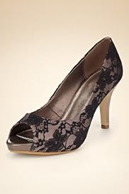 Peep Toe Floral Lace Stiletto Heel Shoes