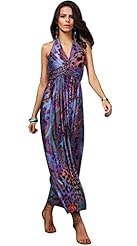 Sexy Cotton/Polyester Leopard Print Summer Evening Dress/Party Dress/Maxi Dress 