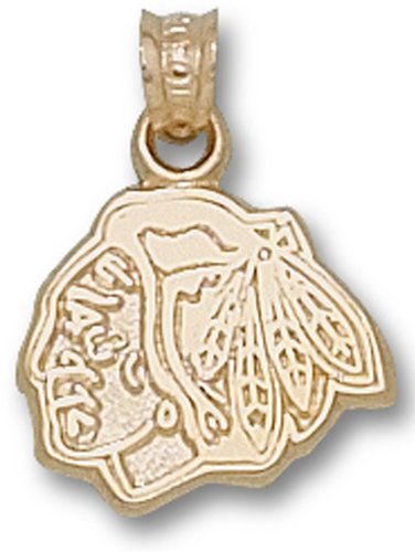 Chicago Blackhawks Pendant - 10K Gold Head Logo