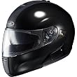 HJC Solid Men's IS-MAX BT Bluetooth Sports Bike Racing Motorcycle Helmet w/ Free B&F Heart Sticker Bundle - Black