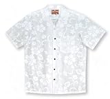 RJC Hibiscus White Hawaiian Aloha Shirt
