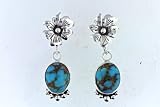 Les Baker Earrings with Turquoise Mountain Turquoise