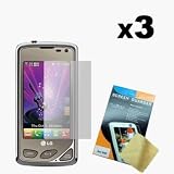 Three LCD Screen Guards / Protectors for LG Chocolate Touch VX8575 / VX-8575