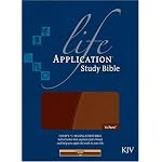 Life Application Study Bible: King James Version, Tutone Brown/tan, Leatherlike book cover