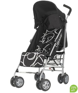 OBaby Atlas Scribble Stroller - Black