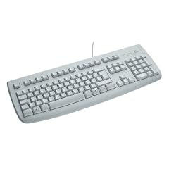 Logitech Deluxe 250 Tastatur PS/2 schnurgebunden wei� OEM (deutsches Tastaturlayout, QWERTZ)
