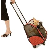 Snoozer Roll Around 4-in-1 Pet Carrier, Red & Black, Medium