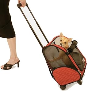 Snoozer Roll Around 4-in-1 Pet Carrier, Red & Black, Medium