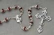 Pack Of 2 Cipolletti Ruby Crystal Beads Christmas Rosaries 22"
