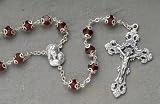 Pack Of 2 Cipolletti Ruby Crystal Beads Christmas Rosaries 22"