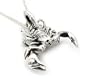 Large Sterling Silver Gothic Biker Scorpion Slide Pendant