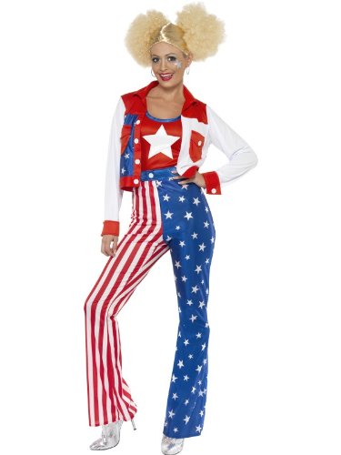 1970s Star And Stripes Girl - Adult