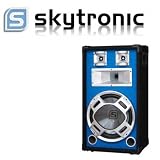 Skytronic 600W Blue LED light effect speakers 12 Bass
