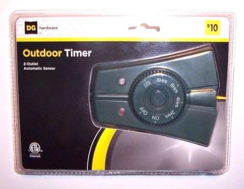 Intertek Automatic Sensor 2 Outlet Outdoor Timer