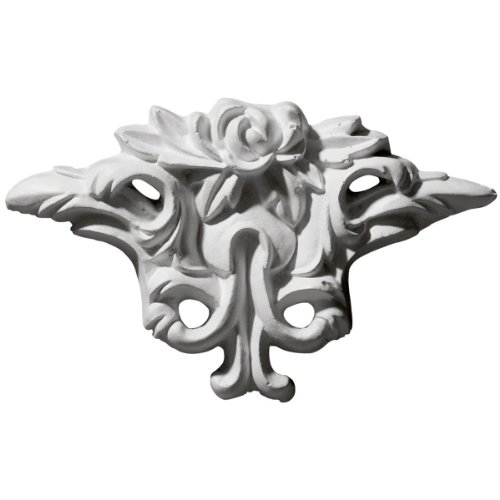 Ekena Millwork ONL05X03X01FL 5-Inch W X 3-Inch H X 1/2-Inch P Floral Center Onlay