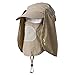Bluecell UV 50+Protection Outdoor Multifunctional Flap Cap with Removable Sun Shield and Mask Perfect for Fishing Hiking Garden Work Outdoor Activities